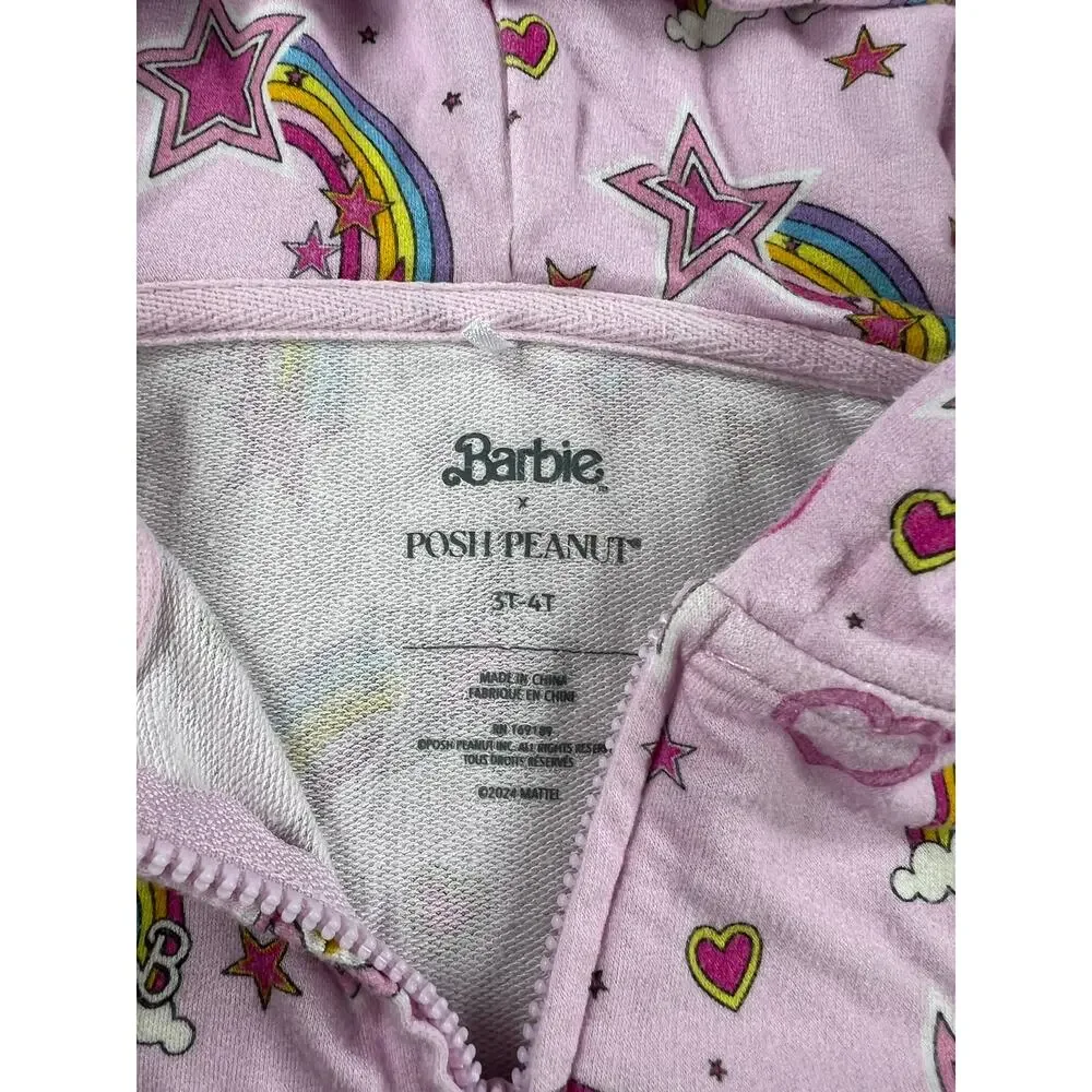 Posh Peanut Barbie Star Power Bamboo French Terry Jacket Zip Up Hoodie Size 3/4